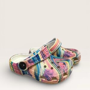 Rainbow Marble CROCS 6C